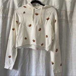 Hedgehog cropped hoodie